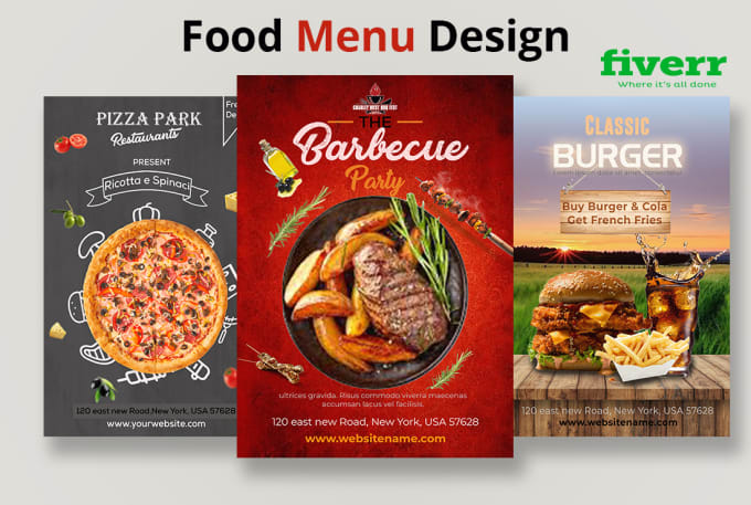 Gig Preview - Design  restaurant menu or digital menu board in 24 hours