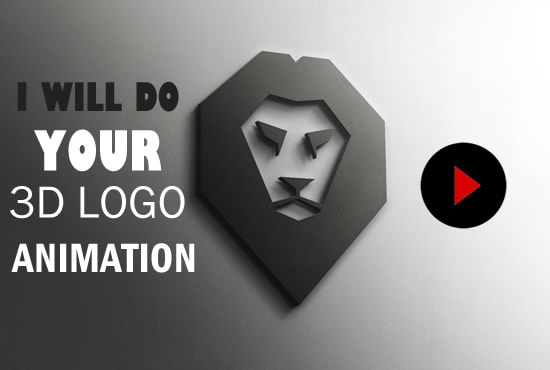 Gig Preview - Design your 3d logo animation