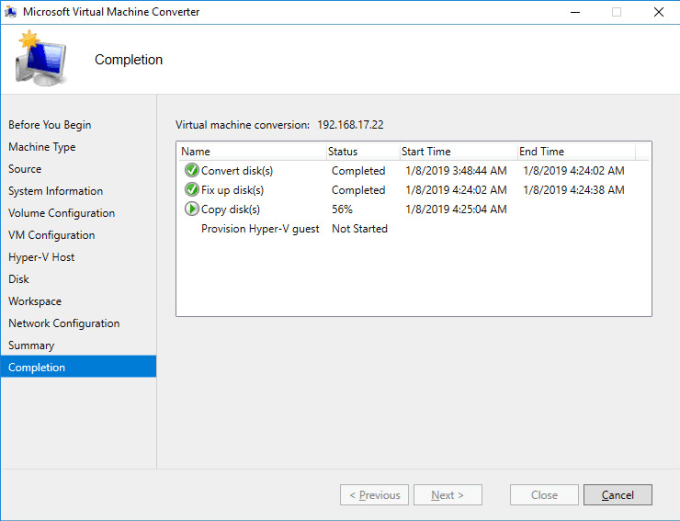 Gig Preview - Migrate convert windows physical to microsoft hyperv p2v