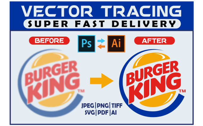 Gig Preview - Provide HQ vector tracing of your raster logo image