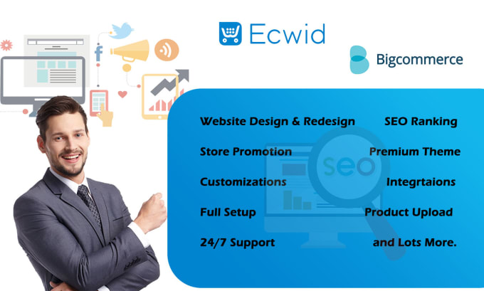 Gig Preview - Design ecwid store redesign bigcommerce, ecwid expert