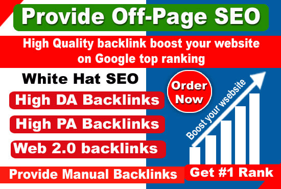 Gig Preview - Do manual high quality SEO backlinks for google top ranking