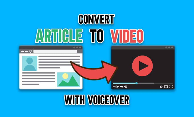 Gig Preview - Convert blog post, article or story into video with voice over