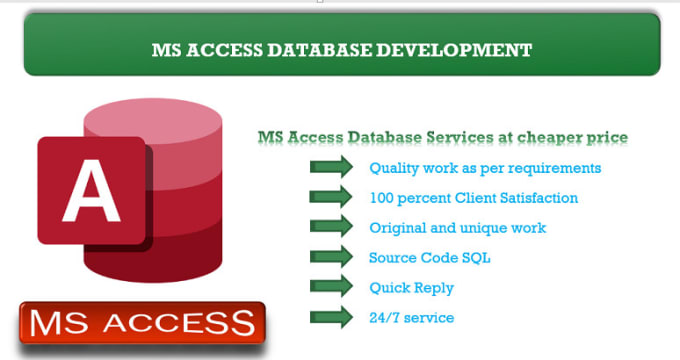 Gig Preview - Develop professional ms access database or ms sql database