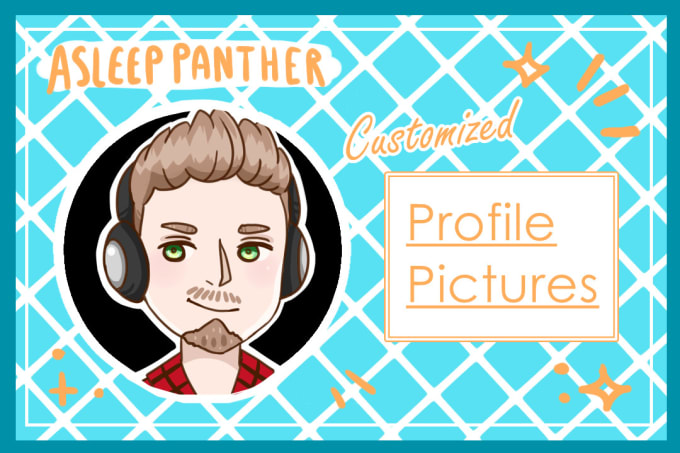 Gig Preview - Draw customized profile pictures