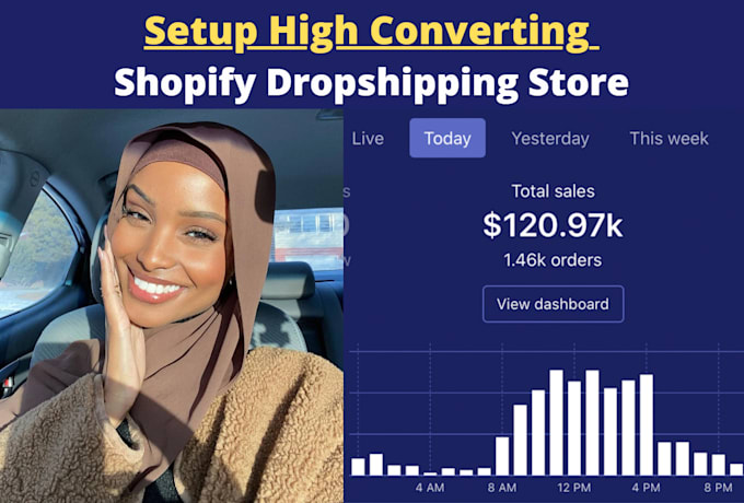 Gig Preview - Build high converting shopify dropshipping store or shopify website