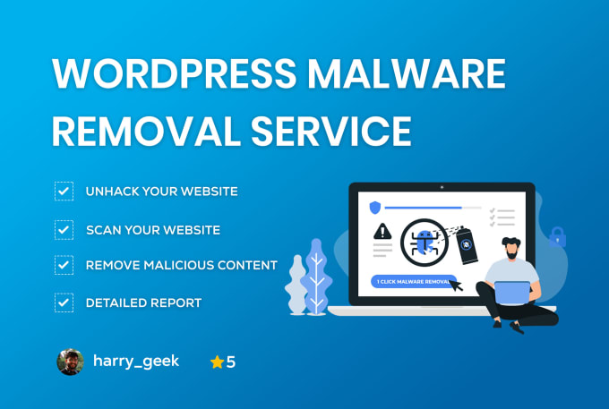 Gig Preview - Recover hacked wordpress websites, remove malware