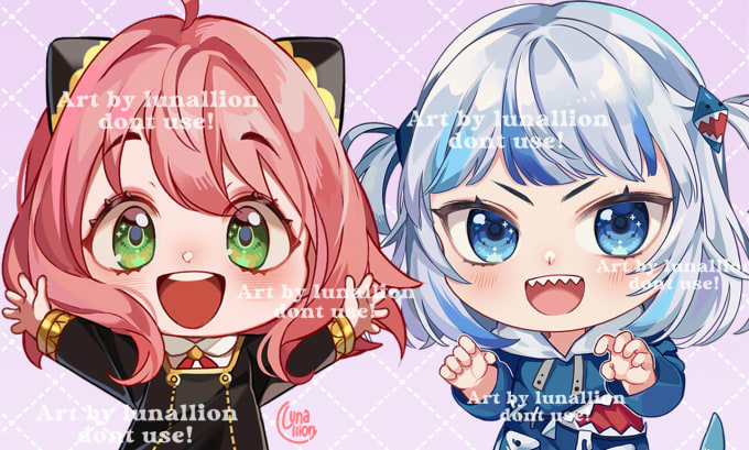 Gig Preview - Draw anime chibi art illustration, cute art style