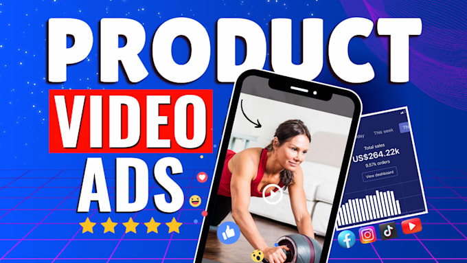 Gig Preview - Create dropshipping facebook video ads, commercial short product video editing