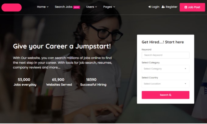 Gig Preview - Recruitment website, job board, job agency, staffing hiring website