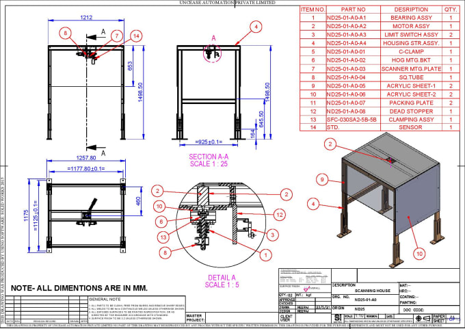 Gig Preview - Do 2d drawing, industrial drawing and 3d cad model,