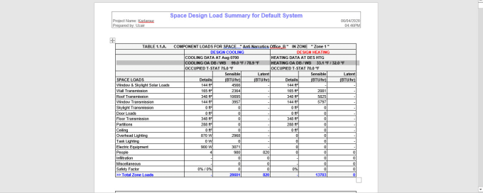 Gig Preview - Do hvac heating and cooling load calculations and design