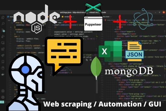 Gig Preview - Do web automation, scraping using node js puppeteer