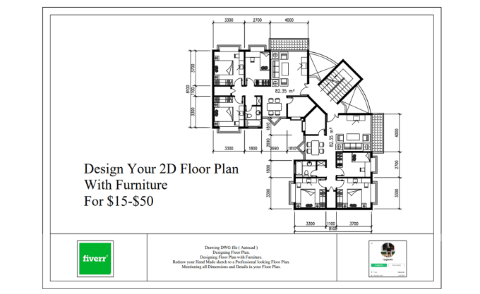 Gig Preview - Draw or design 2d floor plan and architectural drawings