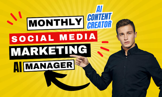 Gig Preview - Monthly social media marketing manager, instagram ai content creator