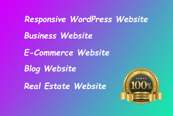 Gig Preview - Create responsive wordpress business and blog website