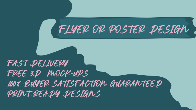 Gig Preview - Design an original one pager flyer or poster within 3 days