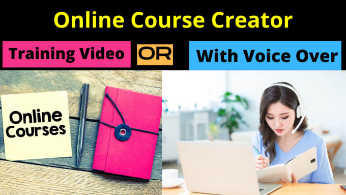 Gig Preview - Be online course creator or training video with voice over