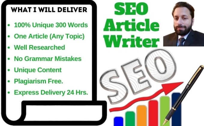 Gig Preview - Write SEO optimized article or blog post in 24 hrs