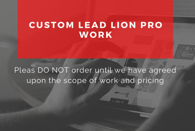 Gig Preview - Be your lead lion pro expert