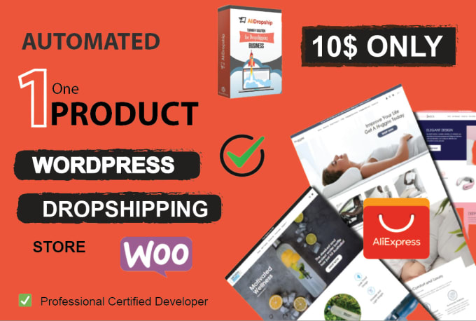 Gig Preview - Design premium one product woocommerce dropshipping store