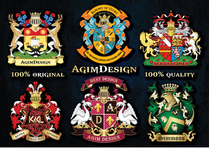 Gig Preview - Design luxury regal heraldic family crest coat of arms logo