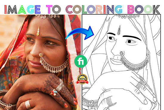 Bestseller - create a coloring book from your image for childrens illustrations