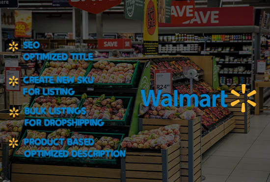 Gig Preview - Do product listings on walmart marketplace