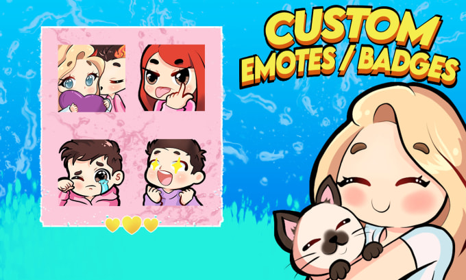 Gig Preview - Create amazing twitch,kick and yt emotes or sub badges