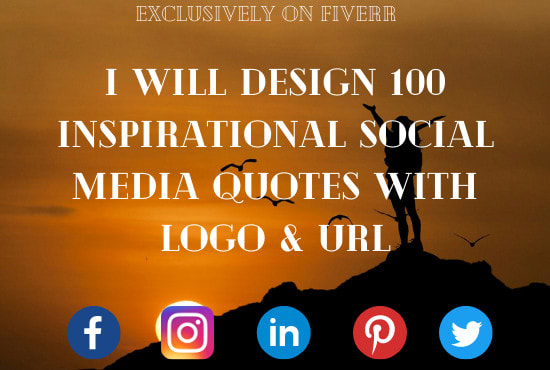 Gig Preview - Design 100 inspirational social media quotes