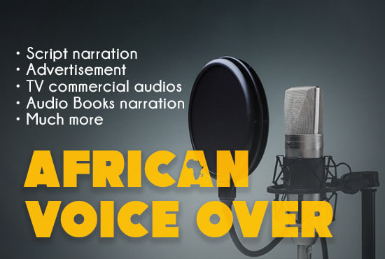 Gig Preview - Record a male east african voice over