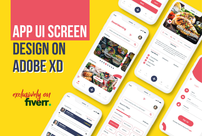 Gig Preview - Design a unique UI UX for mobile app in adobe xd