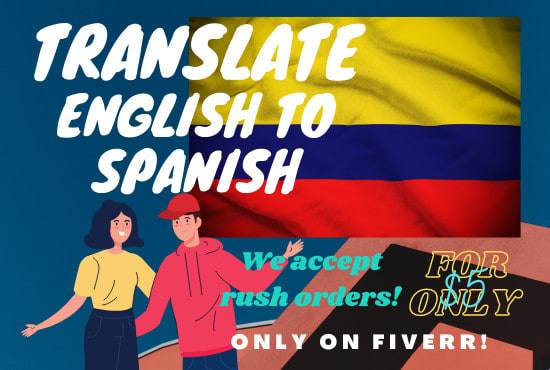 Gig Preview - Translate english to spanish