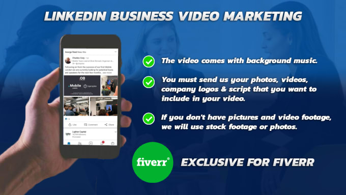 Gig Preview - Create an amazing linkedin video marketing for your business