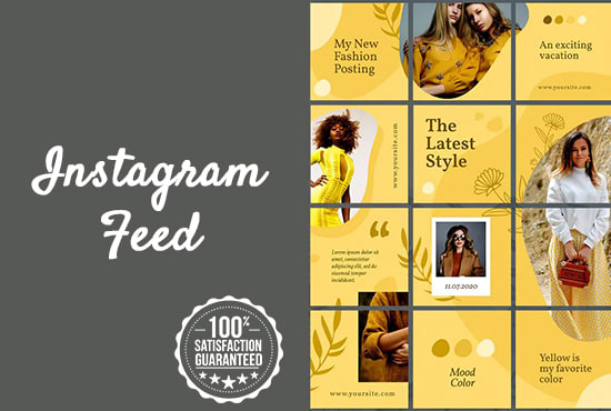 Gig Preview - Design amazing aesthetic canva instagram feed or social media post