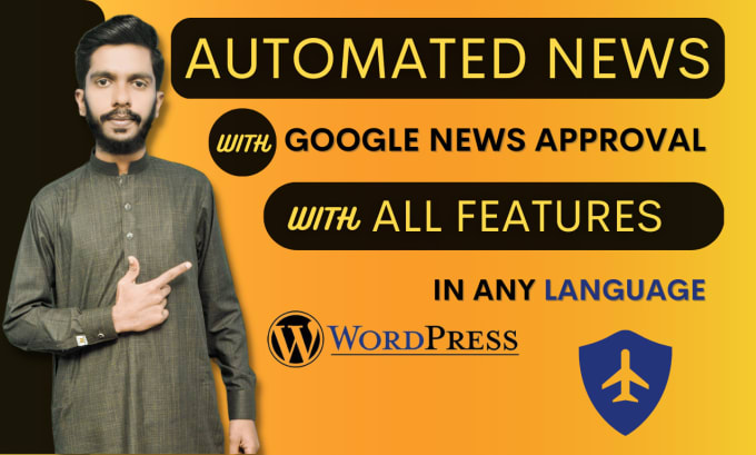 Gig Preview - Create fully automated news website, autoblog  with google news approval