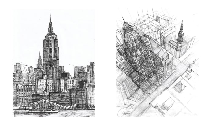 Bestseller - do a ink sketch of a building for you