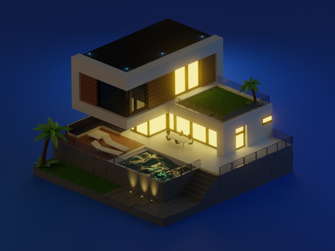 Gig Preview - Create and render isometric 3d buildings