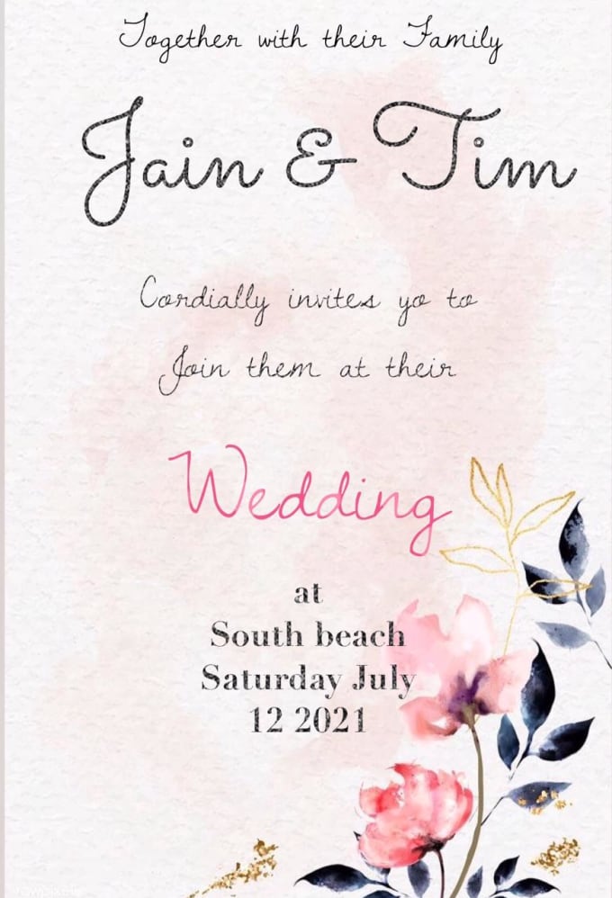 Gig Preview - Design your wedding invitation card or any other greeting card as u desire