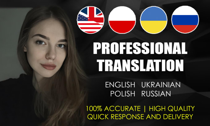 Gig Preview - Translate polish english to native russian ukrainian and vice versa