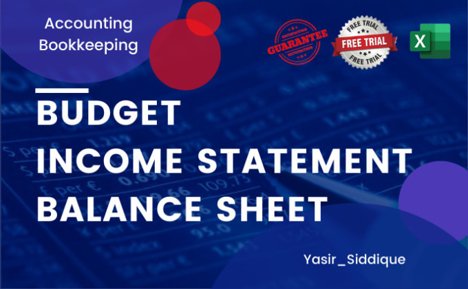 Gig Preview - Prepare profit loss, income statement, balance sheet, budget