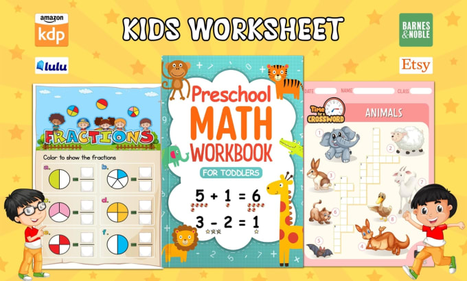 Gig Preview - Design preschool, kindergarten kids tracing, and activity worksheets, workbooks