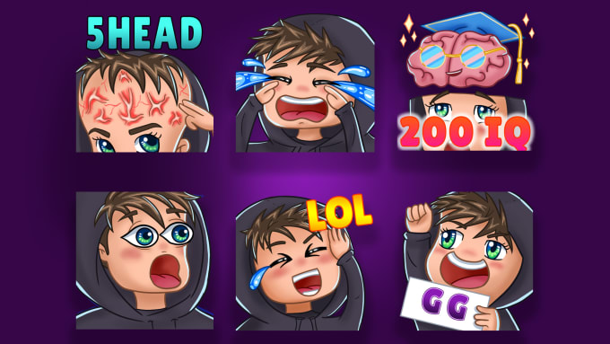 Gig Preview - Create custom cute emotes for twitch or discord