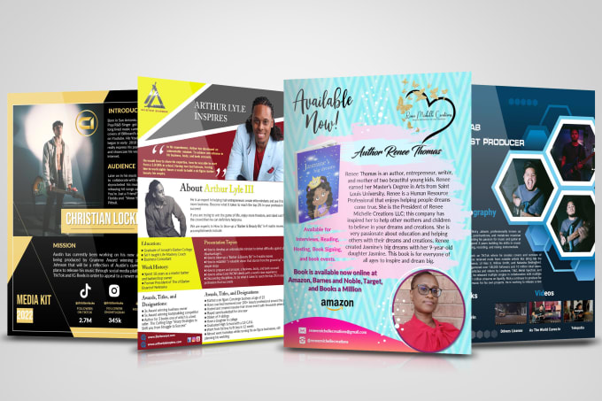 Gig Preview - Design author, speaker, music, influencer one sheet, flyer