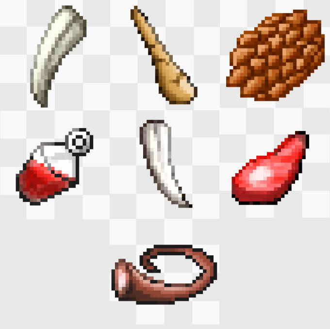 Gig Preview - Make pixel item, pixel props, pixel UI, for your game