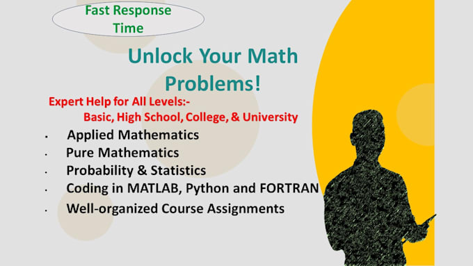 Gig Preview - Help you in maths and statistics problems