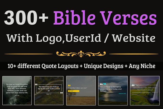 Gig Preview - Design bible verses  scriptures with your logo