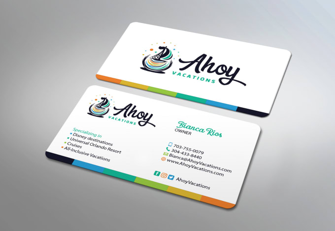 Gig Preview - Design travel agency business card in 24 hours