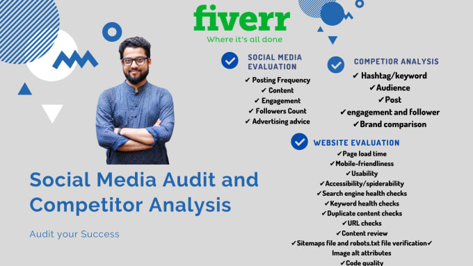 Gig Preview - Do social media audit and competitor analysis