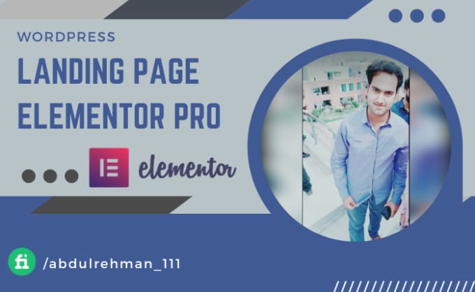 Gig Preview - Create attractive modern wordpress landing page using elementor